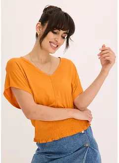 Maglia con fondo smock, bonprix