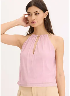 Top cropped con effetto metallizzato, bonprix