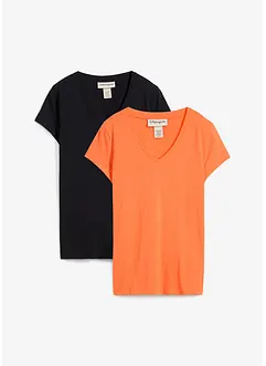 T-shirt in puro cotone biologico (pacco da 2), bonprix