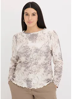 Blusa in tessuto a trama operata, bonprix