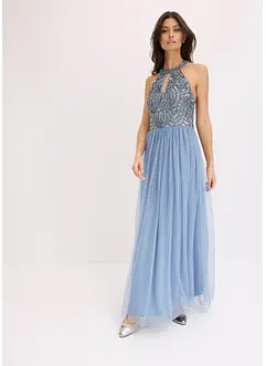 Abito lungo con paillettes, bonprix