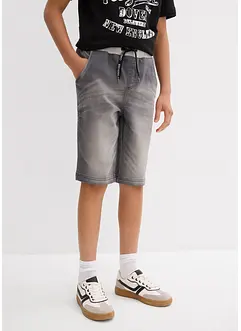 Bermuda di jeans in felpa, regular fit, bonprix