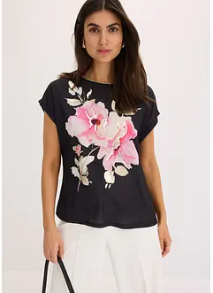 Maglia con inserto in satin, bonprix