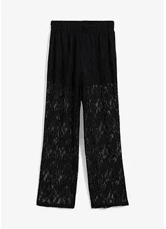 Pantaloni con elastico in vita e pizzo, bonprix