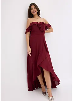 Abito con spalle scoperte e volant, bonprix
