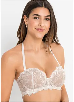 Reggiseno a balconcino senza spalline con ferretto, bonprix