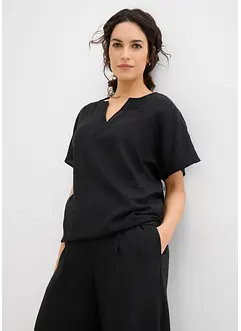 Blusa oversize con fondo elastico, bonprix