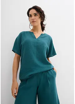 Blusa oversize con fondo elastico, bonprix