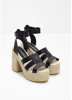 Sandali con tacco e plateau, bonprix