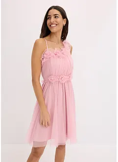 Abito monospalla in delicato tulle, bonprix