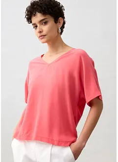 Maglia in misto seta e inserto in tessuto a trama, bonprix