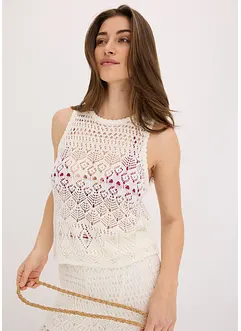 Top in maglia traforata, bonprix