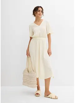 Abito midi in seersucker fresco, bonprix