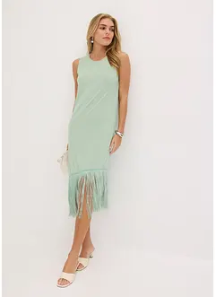 Abito in jersey con frange, bonprix