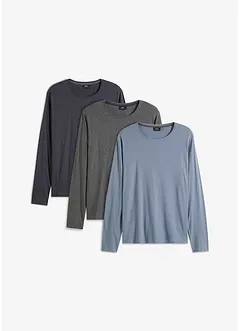 Maglia a maniche lunghe (pacco da 3), bonprix
