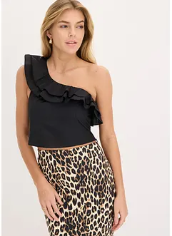 Blusa con volant, bonprix