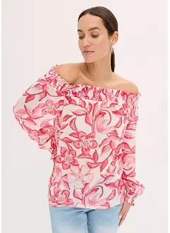 Blusa fantasia con spalle scoperte, bonprix
