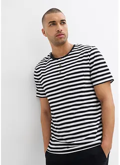 Maglia serafino a maniche corte in puro cotone biologico (pacco da 2), bonprix