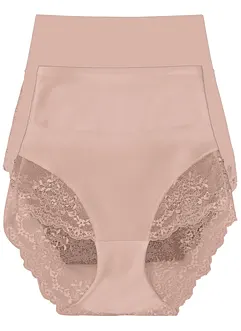 Culotte laser cut con effetto modellante medio (pacco da 2), bonprix