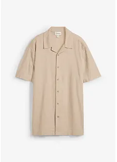 Camicia a maniche corte in misto lino, loose fit, bonprix