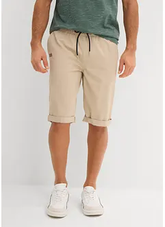 Bermuda con elastico in vita in puro cotone, regular fit, bonprix