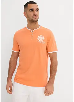 Maglia serafino a maniche corte in puro cotone biologico (pacco da 2), bonprix