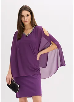 Abito di chiffon con decorazione di strass, bonprix
