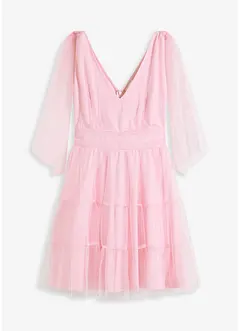 Abito in tulle delicato con  fiocchi, bonprix