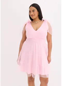 Abito in tulle delicato con  fiocchi, bonprix