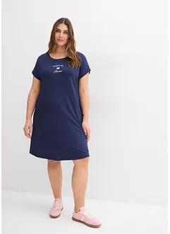 Abito di jersey con ricami in misto viscosa e elastan, bonprix