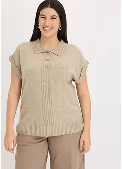 Maglione polo con cotone, bonprix