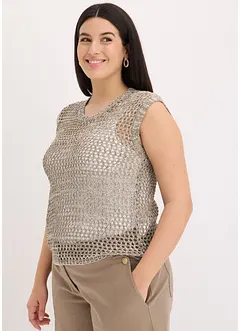 Top in filato a fettuccia, bonprix