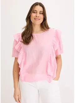 Blusa con volant, bonprix