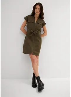 Abito in twill di misto cotone elasticizzato, bonprix