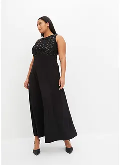 Abito lungo con ricamo e paillettes, bonprix