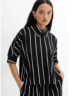 Camicia a maniche corte  in crêpe strutturato, bonprix