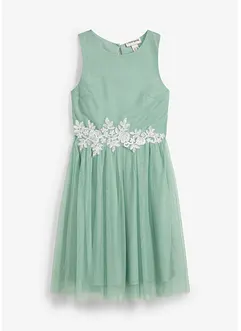 Abito midi con inserto in pizzo, bonprix