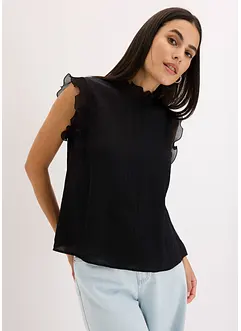 Blusa con volant, bonprix