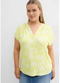 Maglia serafino in misto viscosa morbido, bonprix