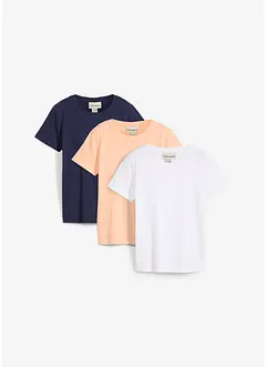 T-shirt in puro cotone biologico (pacco da 3), bonprix