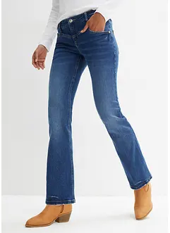 Jeans elasticizzati bootcut, vita media, bonprix