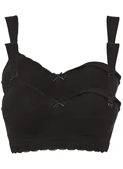 Reggiseno da allattamento senza ferretto con cotone biologico (pacco da 2), bonprix