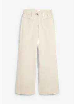 Jeans wide leg con cinta comoda, vita media, bonprix