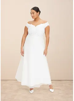 Abito da sposa con spalle scoperte e pizzo, bonprix