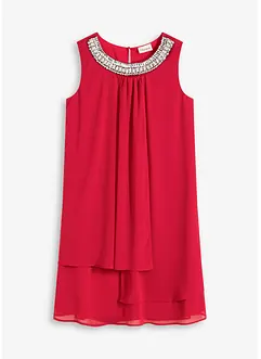 Abito in chiffon con strass, bonprix