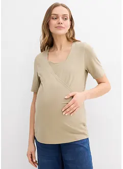 Maglia prémaman / da allattamento in cotone biologico (pacco da 2), bonprix