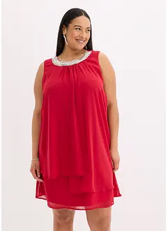 Abito in chiffon con strass, bonprix