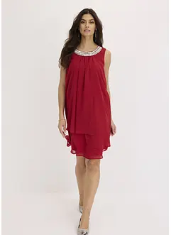 Abito in chiffon con strass, bonprix