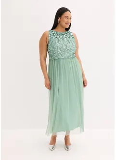 Abito lungo con paillettes, bonprix
