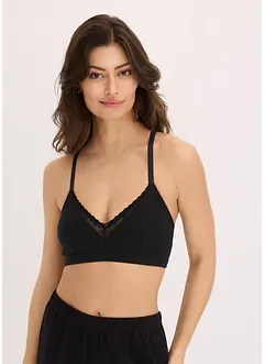 Bralette imbottita senza ferretto con cotone biologico (pacco da 2), bonprix